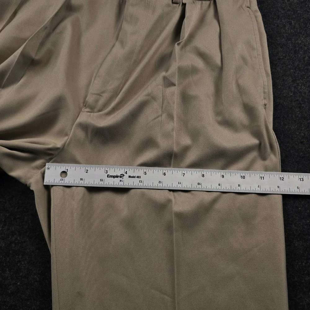 Polo Ralph Lauren Mens (Fits 32x28) Khaki Tan Pleated Pants Chino Trousers 32x30